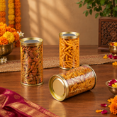 Festive Clear Tin Jars Packaging for Seasonal Sales: Help Your Baked Treats Stand Out with Gift-Ready Designs and Ezee Pack Bulk Deals