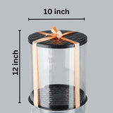 Clear Cake Box 10x10x12 inch | Rs. 190 per Piece | Box of 10 Pieces