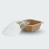 Clear Square Kraft Bowl – 500 ML | ₹32.00 per Piece | Box of 50 Pieces
