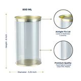 Clear tin 800 ml | Rs. 30 per Piece | Box of 40 Pieces