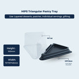 Clear Triangular Pastry Tray - 415 ML | ₹22.00 per Piece | Box of 100 Pieces