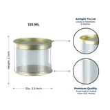 Clear tin 125ml | Rs. 19 per Piece | Box of 180 Pieces
