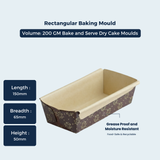 Rectangular Bake Mould – 200 GM | ₹28.00 per Piece | Box of 320 Pieces
