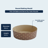 Round Bake Mould – 700 GM | ₹31.00 per Piece | Box of 160 Pieces