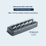 Clear Mini Macaron Box – 6 Slot | ₹20.00 per Piece | Box of 50 Pieces
