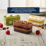 Clear Rectangular Dessert Box – 400 ML | ₹42.00 per Piece | Box of 32 Pieces