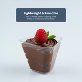 Clear Mini Triangle Dessert Cup – 60 ML | ₹7.00 per Piece | Box of 200 Pieces
