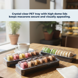 Clear Mini Macaron Box – 6 Slot | ₹20.00 per Piece | Box of 50 Pieces