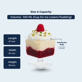 Clear Stand Dessert Cup – 100 ML | ₹13.00 per Piece | Box of 80 Pieces