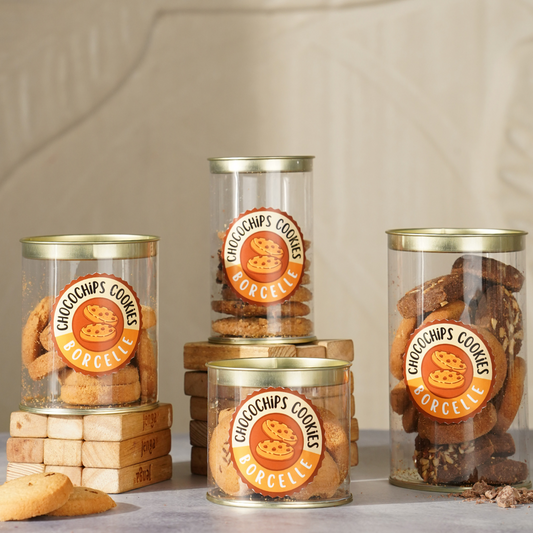 Clear tin jar