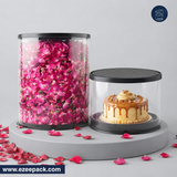 Clear Bloom Cake Box – Sample Kit | 2 in 1 Set (8×8×6 + 12×12×12) | Try Before You Buy