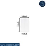 Clear Jar 950ml | Box of 280 pcs | From Rs.22.5/Pc | Clear, Gold and Silver Lids