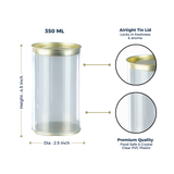 Clear tin 350ml | Rs. 26 per Piece | Box of 60 Pieces