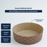 Round Bake Mould – 500 GM | ₹28.00 per Piece | Box of 130 Pieces