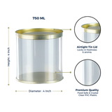 Clear Tin 750ml | Rs. 32  per Piece | Box of 36 Pieces
