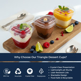 Clear Triangle Dessert & Fruit Bowl – 160 ML | ₹12.00 per Piece | Box of 120 Pieces