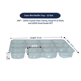 Clear Mini Muffin Tray – 12 Slot | ₹2.00 per Piece | Box of 200 Pieces