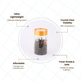 Clear Jar 375ml | Box of 84 pcs | From Rs.15/Pc | Clear, Gold and Silver lids