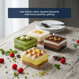 Clear Small Square Dessert Box – 200 ML | ₹31.00 per Piece | Box of 54 Pieces