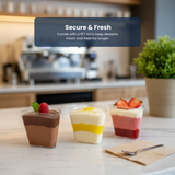 Clear Mini Triangle Dessert Cup – 60 ML | ₹7.00 per Piece | Box of 200 Pieces