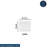 Clear Jar 525ml | Box of 560 pcs | From Rs.17.1/Pc | Clear, Gold and Silver Lids