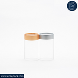 Clear Jar 375ml | Box of 700 pcs | From Rs.13.5/Pc | Clear, Gold and Silver lids