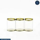 Clear tin 250ml | Rs. 22 per Piece | Box of 90 Pieces