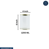 Clear tin 1200ml | Rs. 34.20 per Piece | Box of 216 Pieces