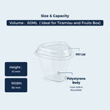 Clear Mini Triangle Dessert Cup – 60 ML | ₹7.00 per Piece | Box of 200 Pieces