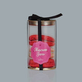 Clear tin Macarons 225ml |  Rs. 25 per Piece | Box of 180 Pieces