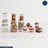 Try Before You Buy Combo – Clear Tins + Dessert Box Sample Kit (22 Pieces) | Clear Tin Jar + Dessert Box |