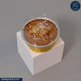 Clear Alu Round Container 155 ML | ₹10.00 per Piece | Box of 80 Pieces Gold Finish | Bake & Serve